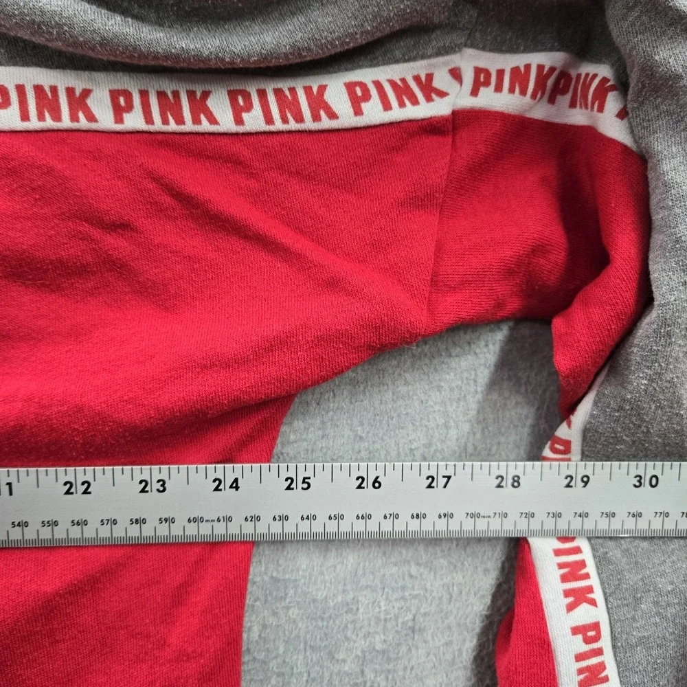 Wisconsin Badgers Women Shirt M Red Colorblock Crop‎ Top PINK Sequin